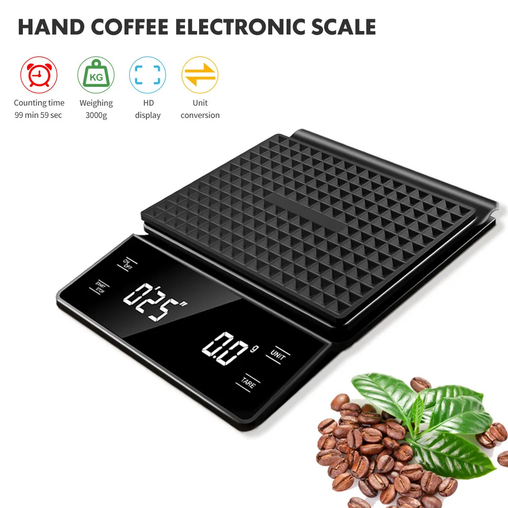 Scale Drip Timer - 3kg/0.1g Coffee Scale with Timer Kitchen