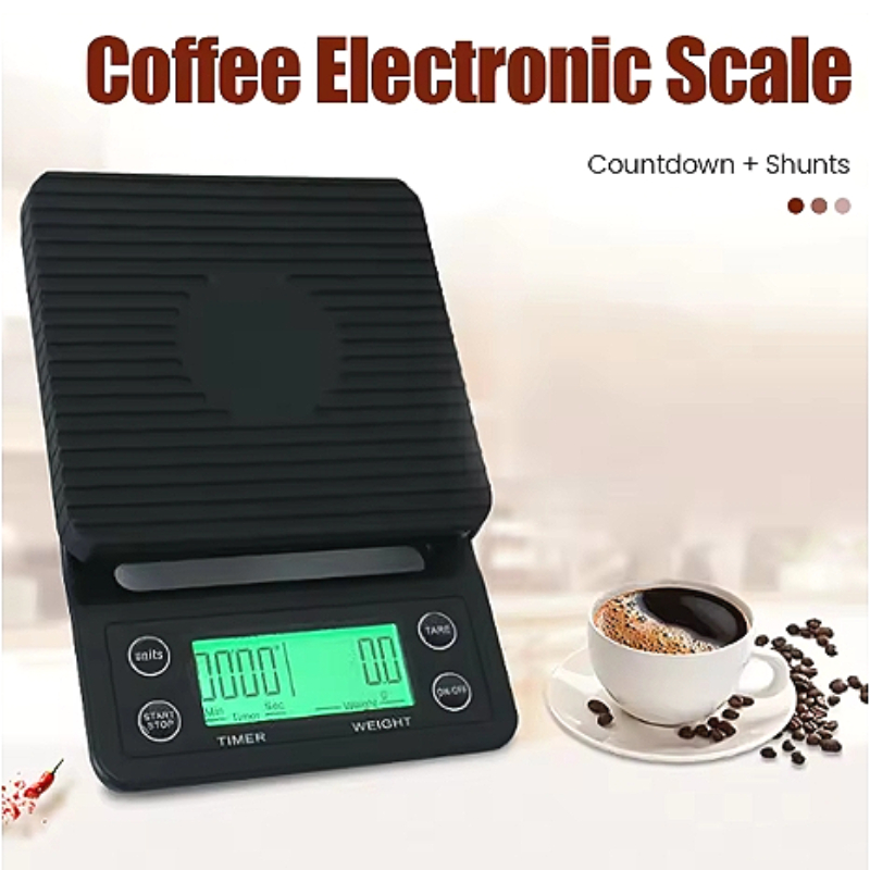 Scale Drip Timer - 3/5KG coffee drip scale, black precision