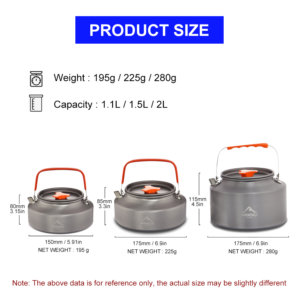 Widesea 1.1L 2L1.5L Camping Wa - Coffee Equipment For Camping ulasan dan harga