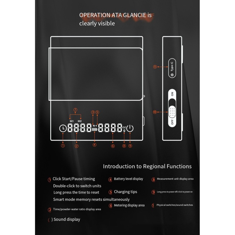 ABMR-Coffee Scale 0.1G Precisi - Scale Drip Timer ulasan dan harga