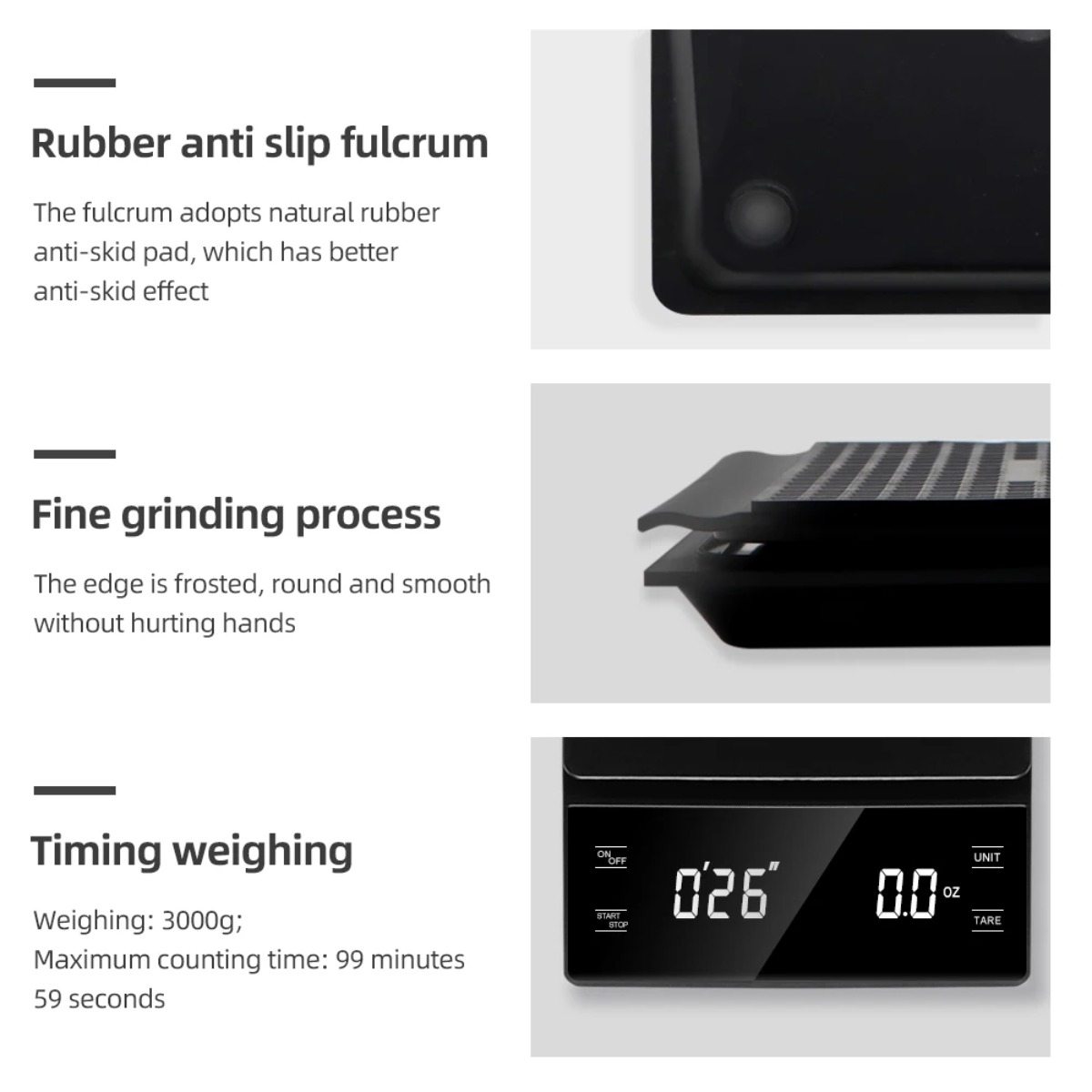 Digital Coffee Scale 3kg 0.1g  - Scale Drip Timer ulasan dan harga