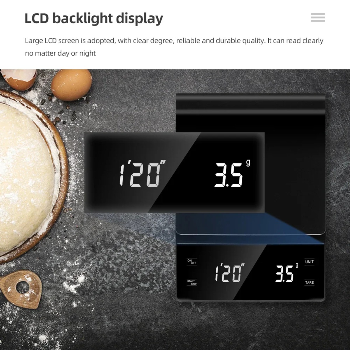 Digital Coffee Scale 3kg 0.1g  - Scale Drip Timer ulasan dan harga