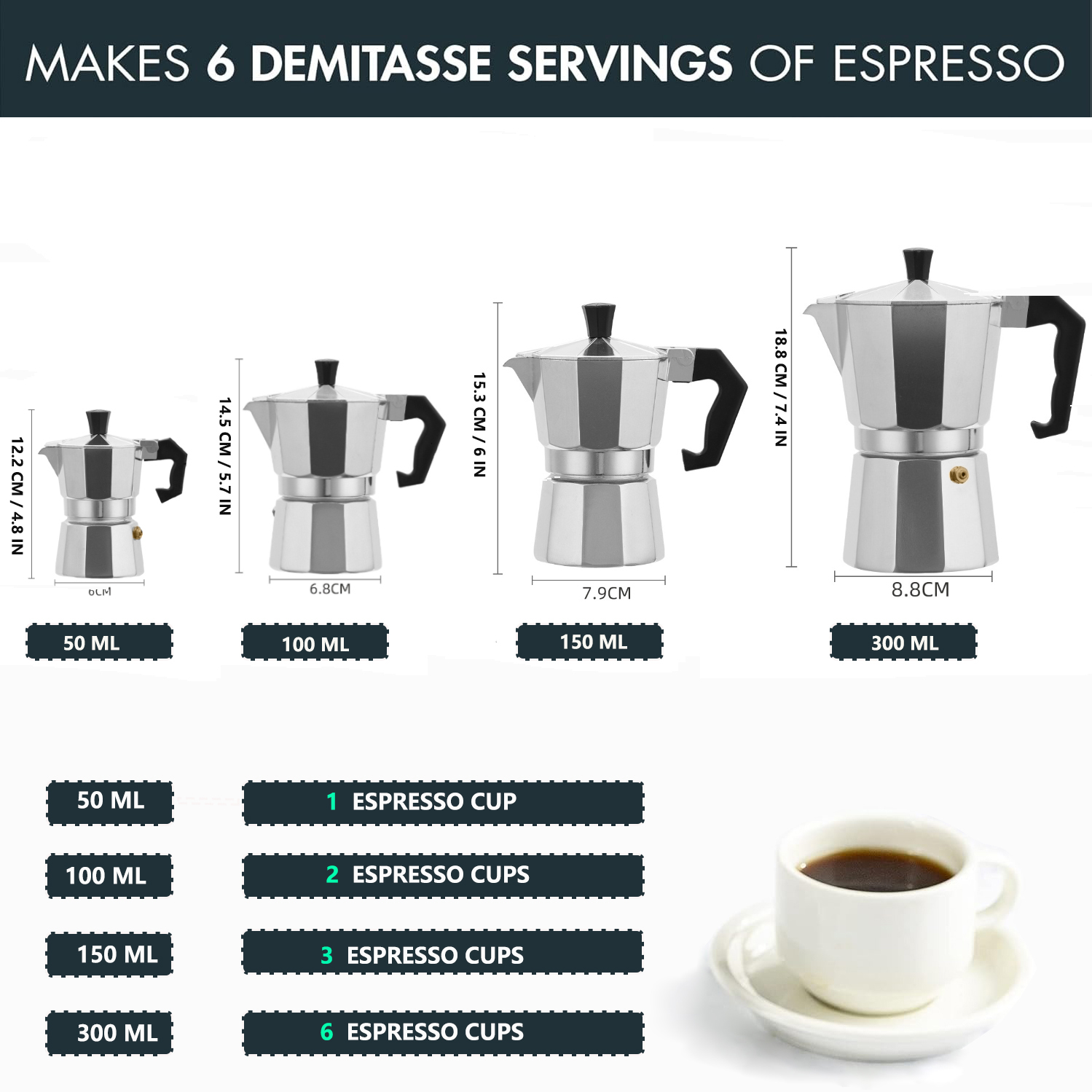 Classic Aluminum Moka Pot 50-3 - Coffee Equipment For Camping ulasan dan harga