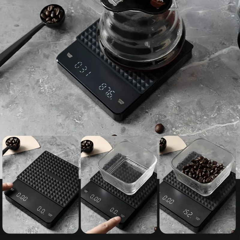 Precision Coffee Scale 0.1g, W - Scale Drip Timer ulasan dan harga