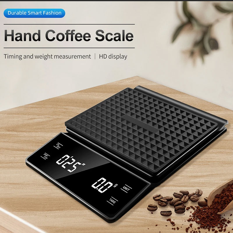 Kitchen Tools Coffee Scale wit - Scale Drip Timer ulasan dan harga